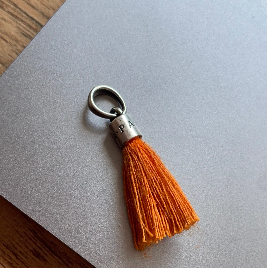 Genuine Pandora Orange Tassel Charm