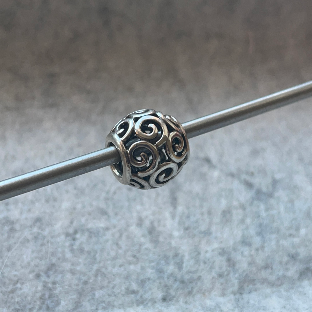 Genuine Pandora Retired Swirl Whirl Openwork Charm