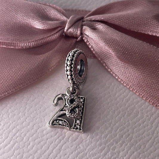 Genuine Pandora 21st Birthday Charm Pave Sparkle