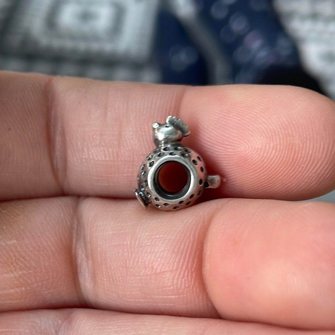 Genuine Pandora Spotted Chicken Charm RARE