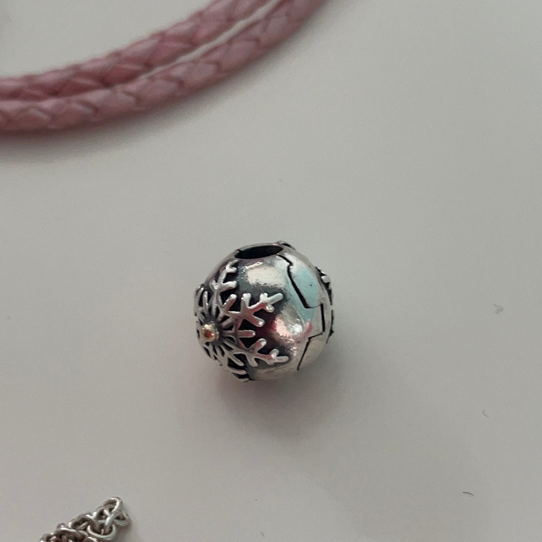 Genuine Pandora Two Tone Clips Snowflake