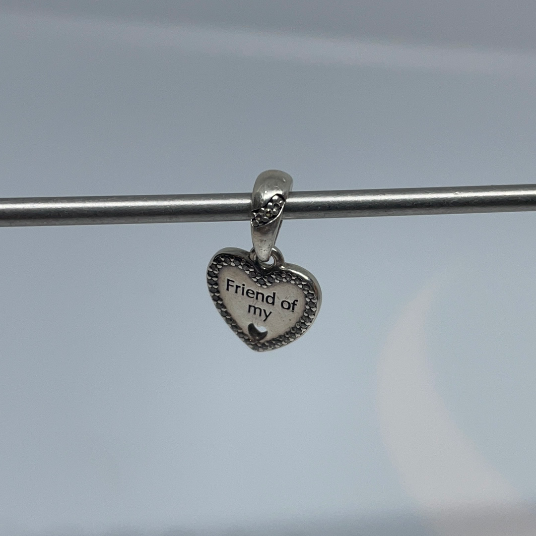 Genuine Pandora Friend Of My Heart Love Pave Dangle Charm Preloved Pandora Boutique