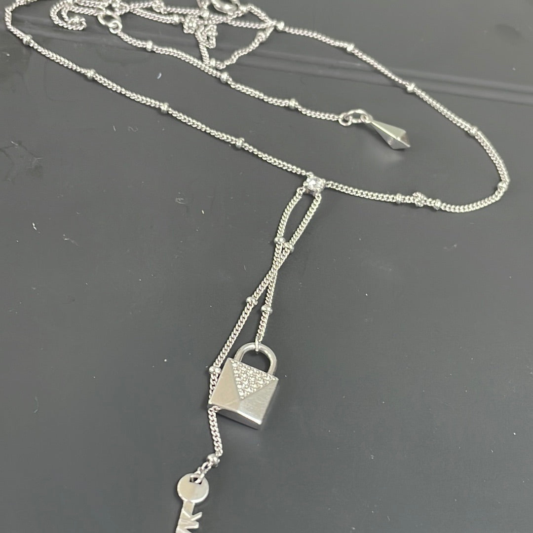 Michael Kors Padlock Pendant Necklace, 16