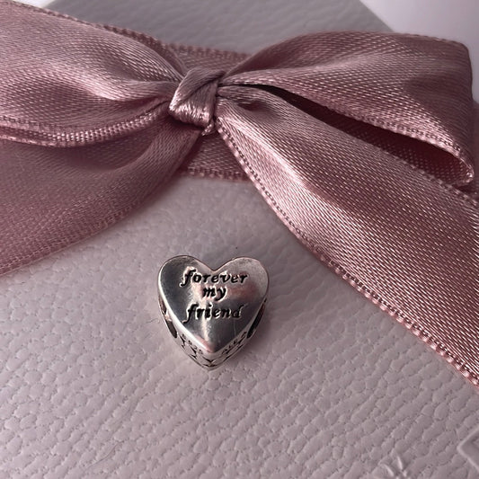 Genuine Pandora First My Mother Forever My friend Heart Charm