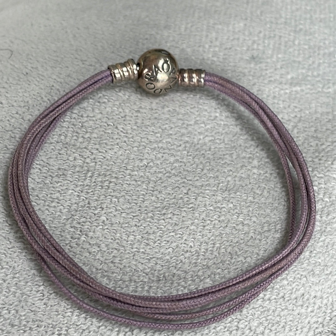 Genuine Pandora Purple String Bracelet 17cm