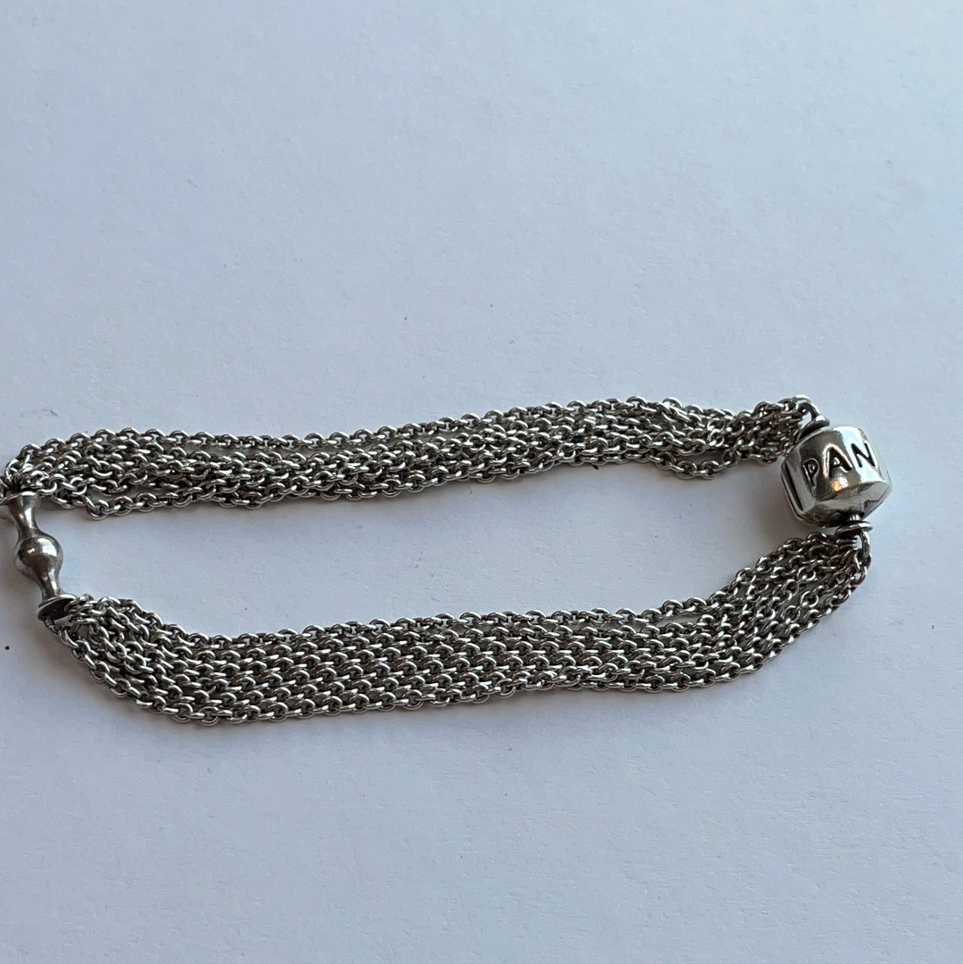 Genuine Pandora Multi Chain Clip Station Bracelet Size...