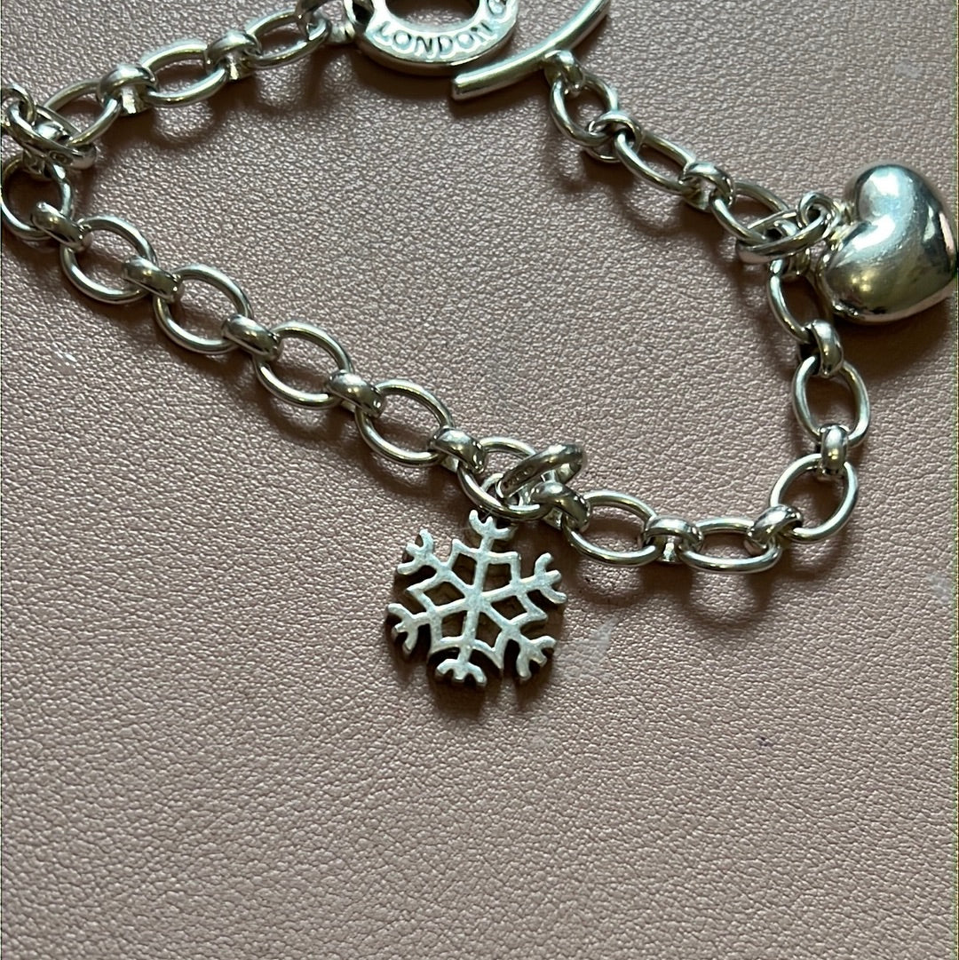 Snowflake charm sale bracelet