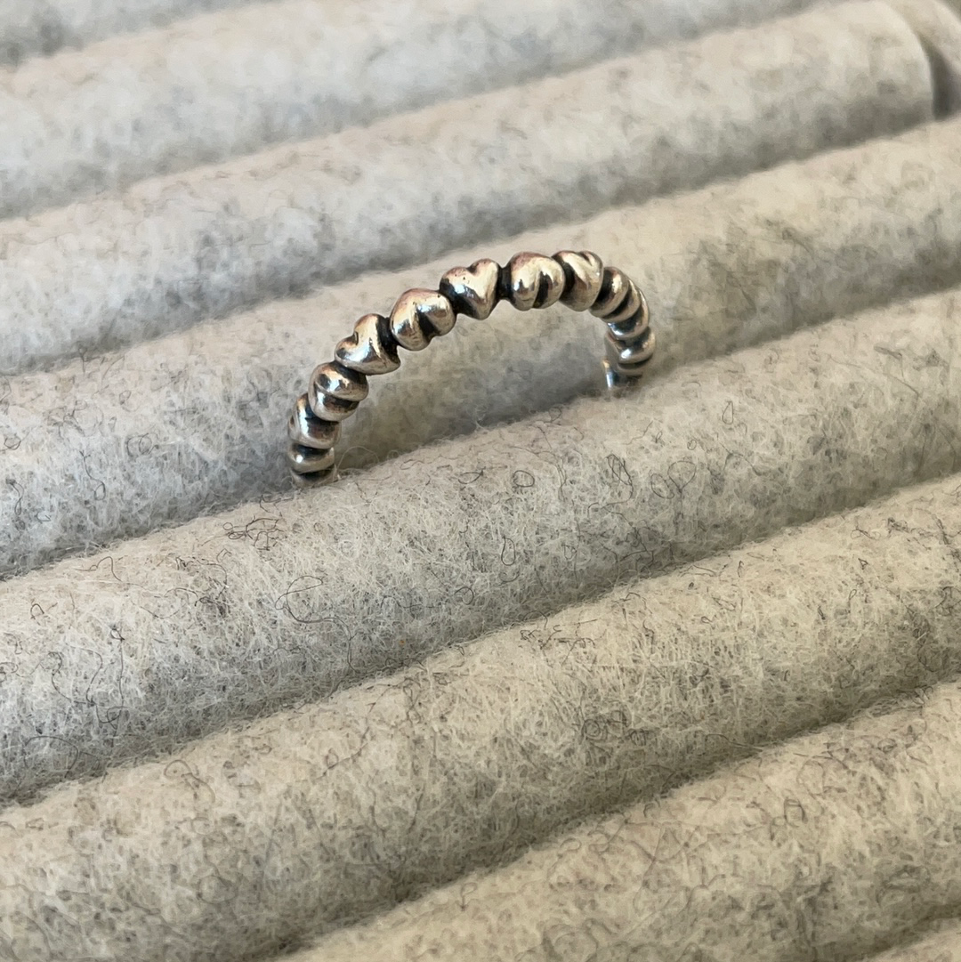 Genuine Pandora Heart Band Ring (Silver or Rose gold)