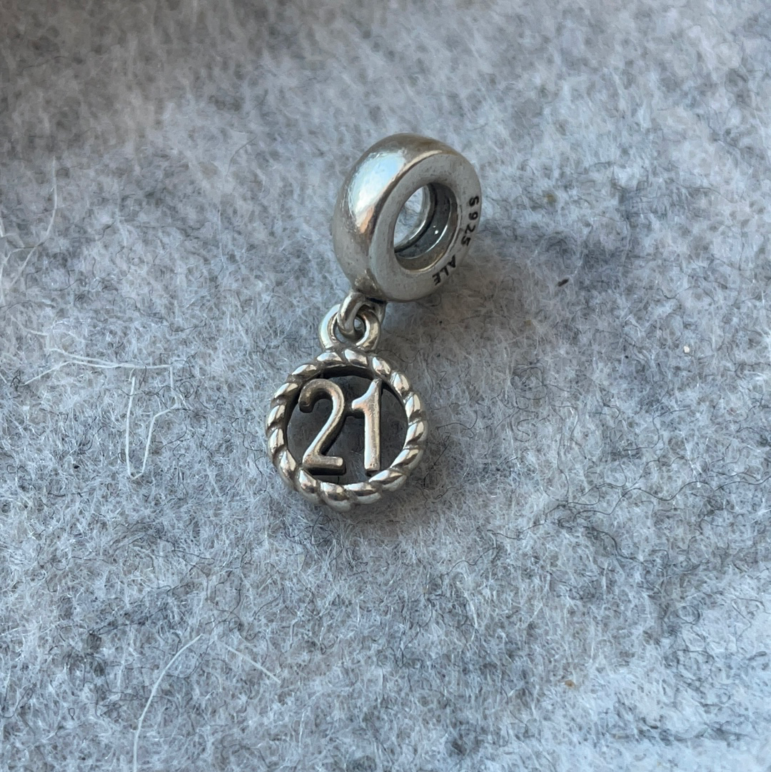 Pandora charm 2025 21 birthday