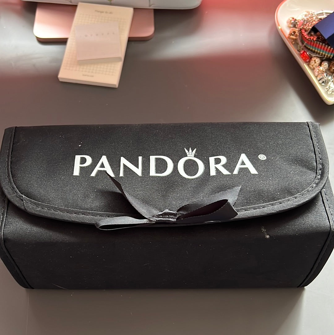 Genuine Pandora Black Travel Cosmetic Makeup Case Promo RARE
