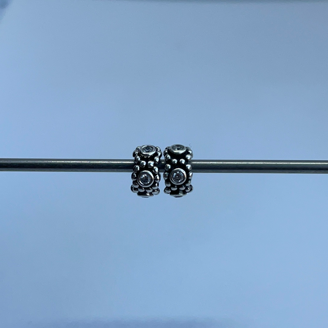 Genuine Pandora Her Majesty's Clear Stone Spacers Retired