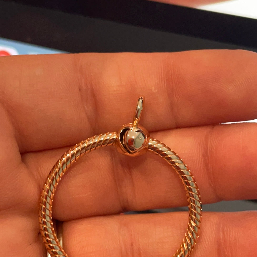 Genuine Pandora Rose Gold Medium/ Small O Pendant BN