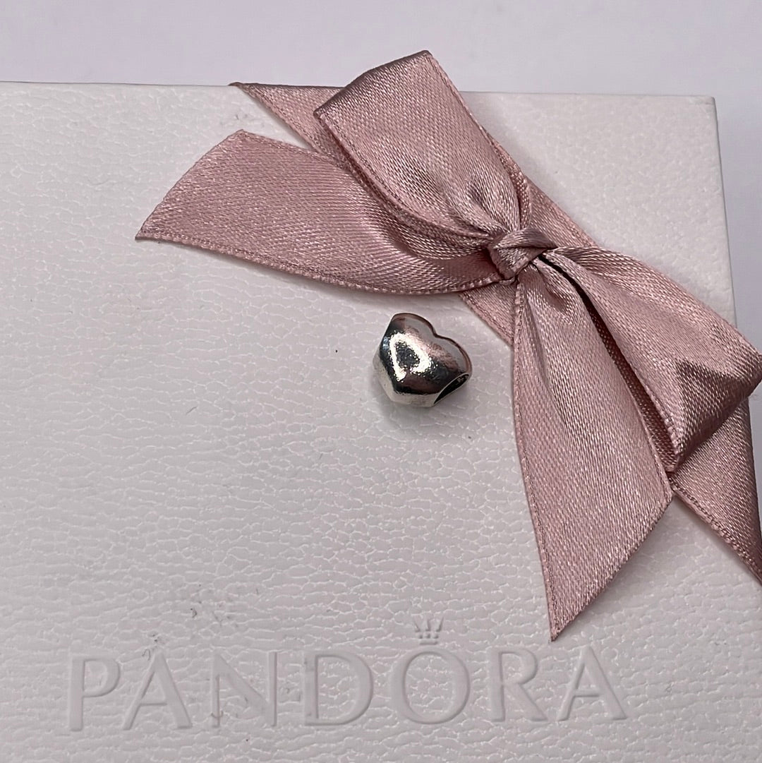 Genuine Pandora Silver Puffed Heart Charm
