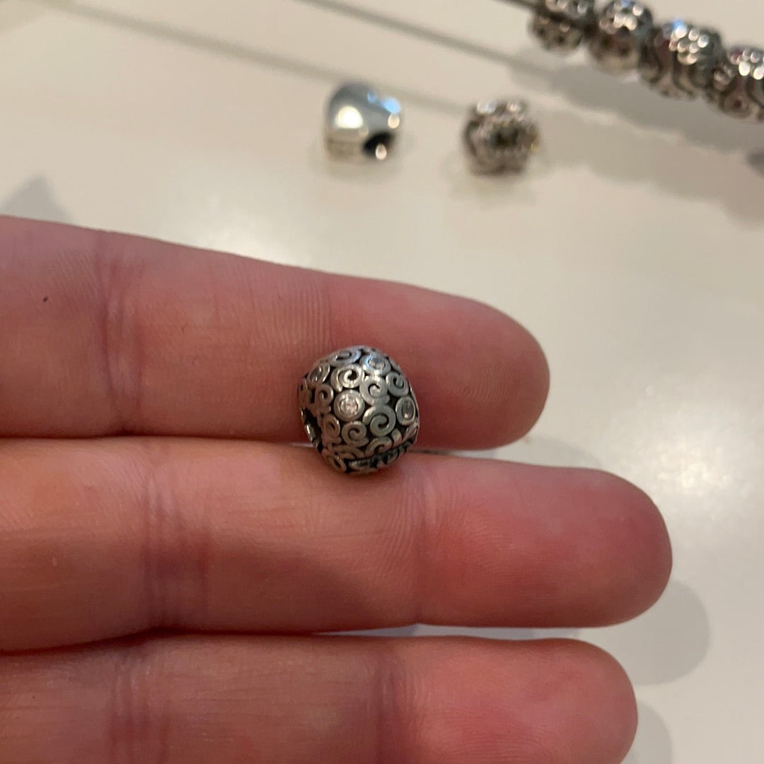 Genuine Pandora Sparkling CZ Clip Charm Bubble Rare VARIOUS