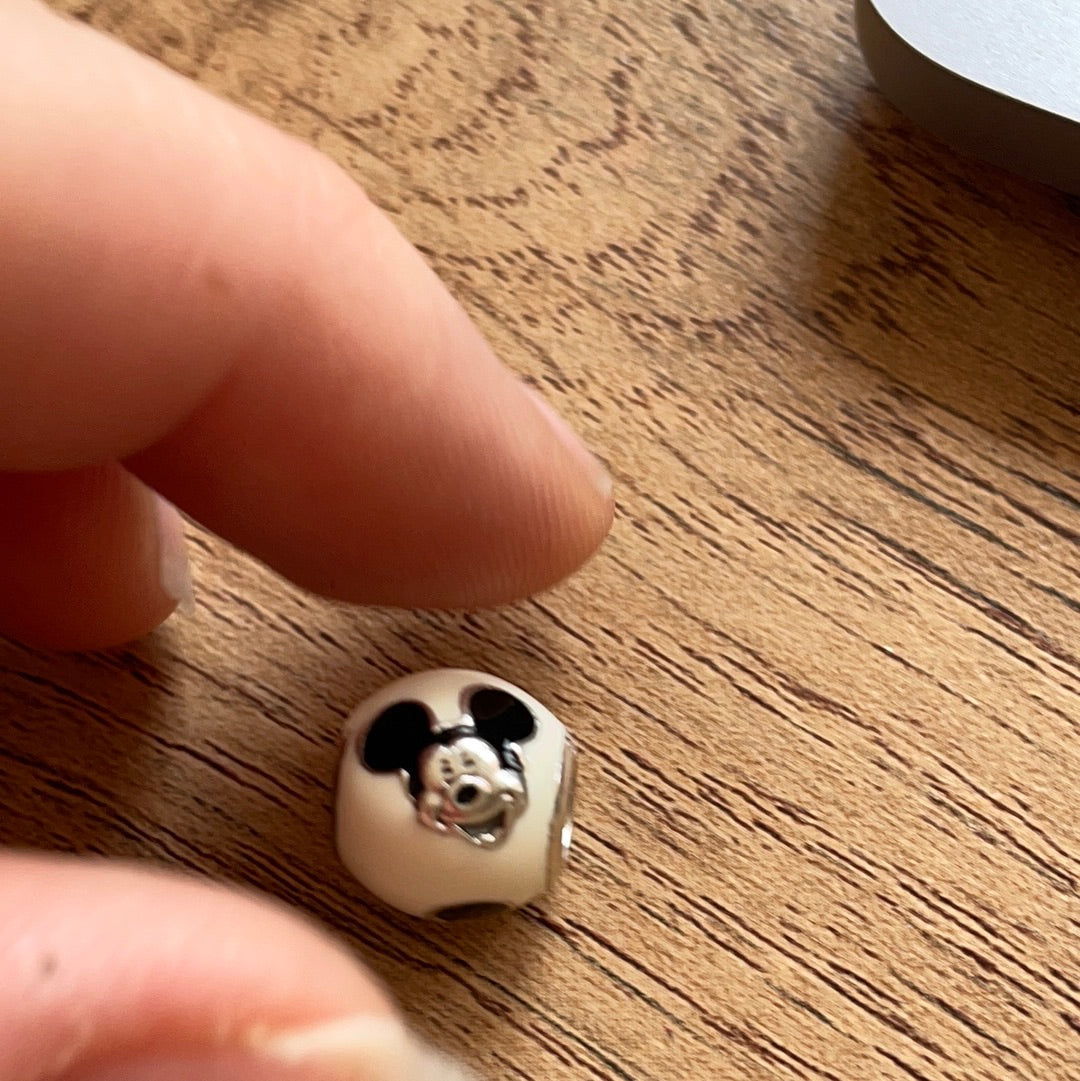 Genuine Pandora Disney Enamel Mickey Mouse Faces Wink Charm