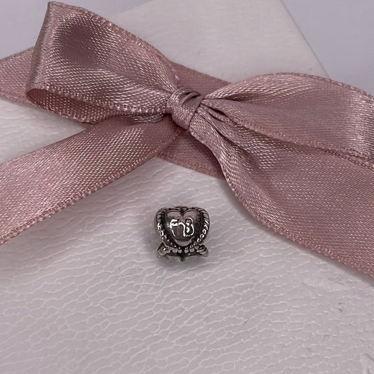 Genuine Pandora 18th 18 Birthday Heart Charm