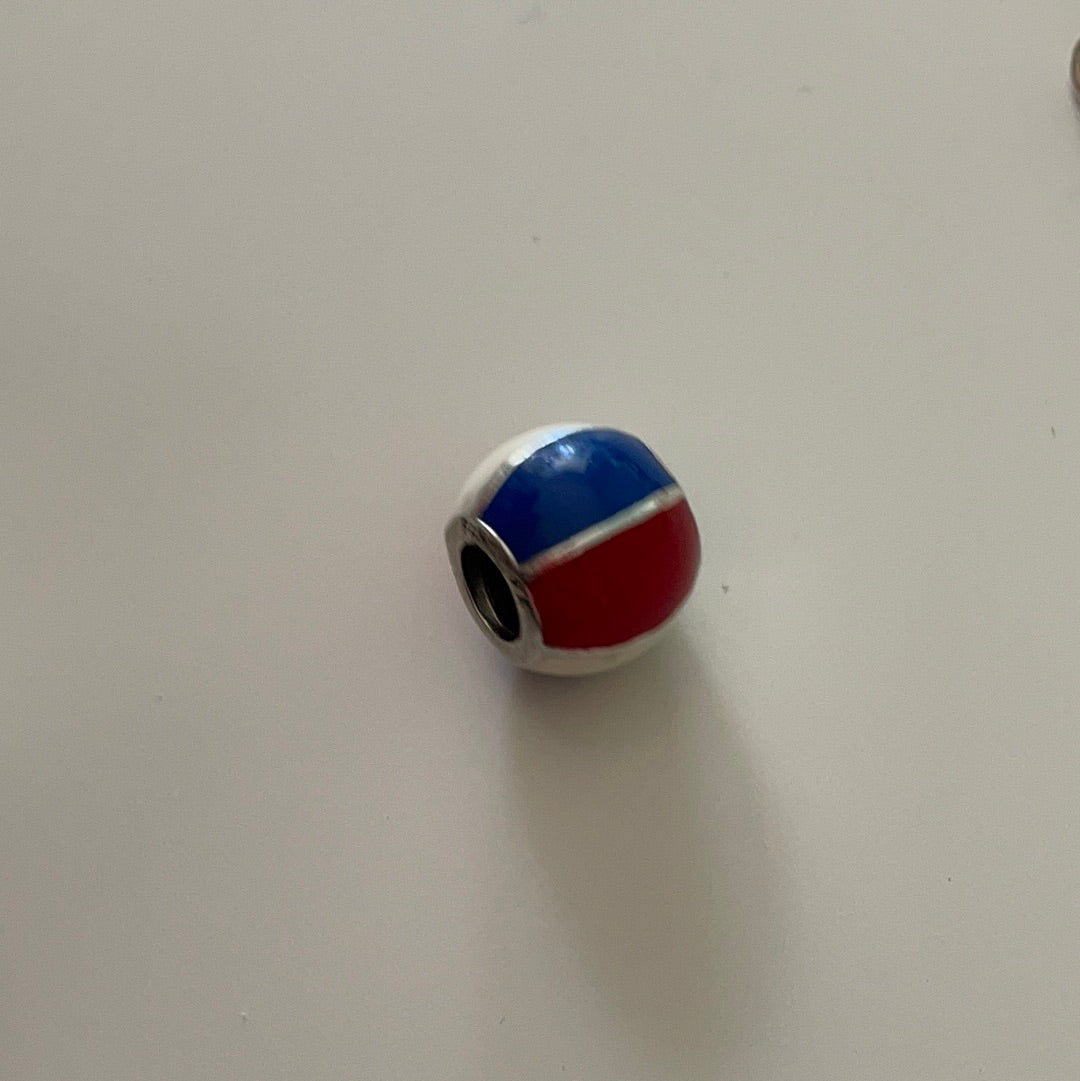 Genuine Pandora Red, White and Blue Beach Ball Colour Charm