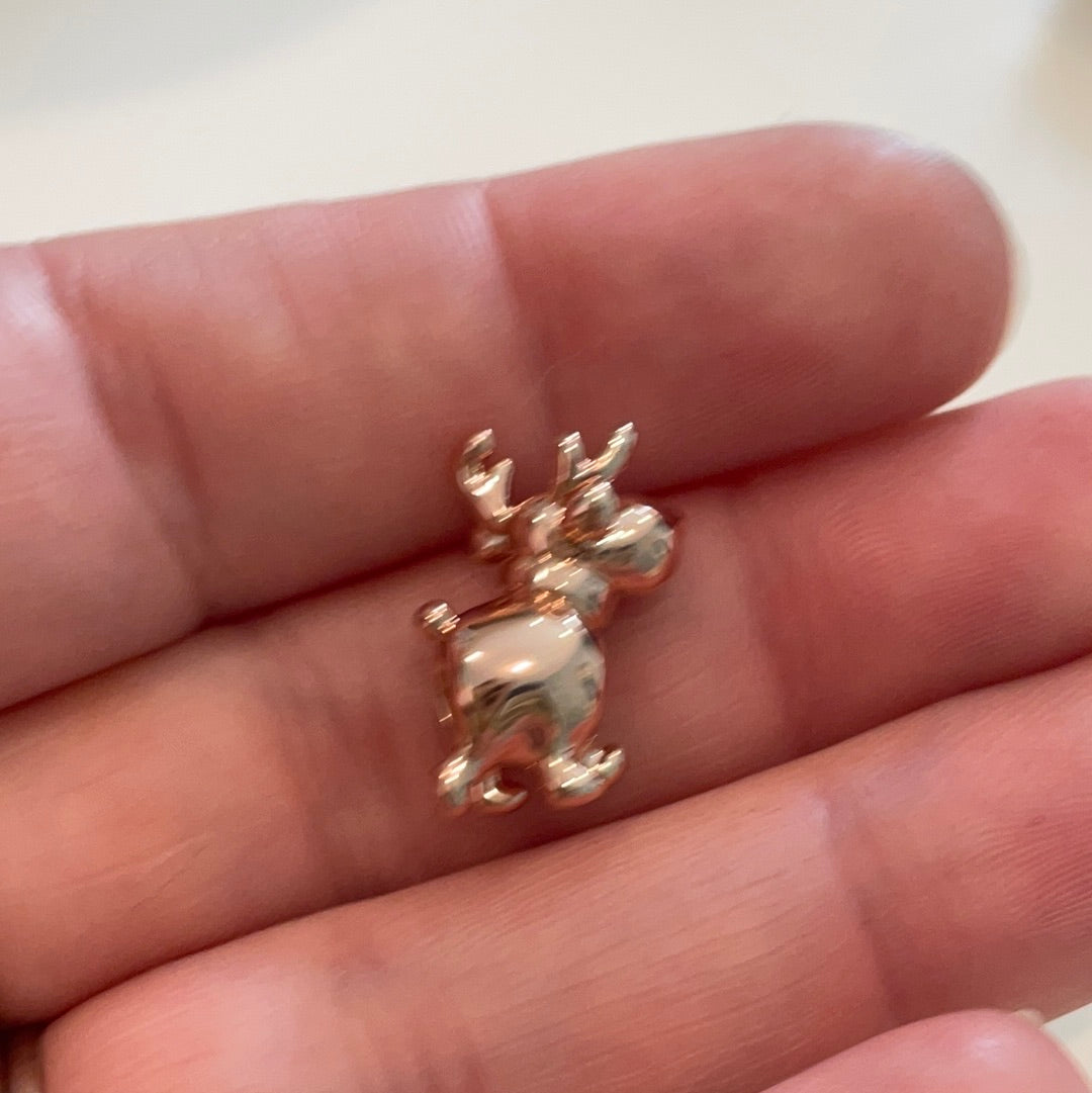 Genuine Pandora Rose Gold Christmas Reindeer Charm