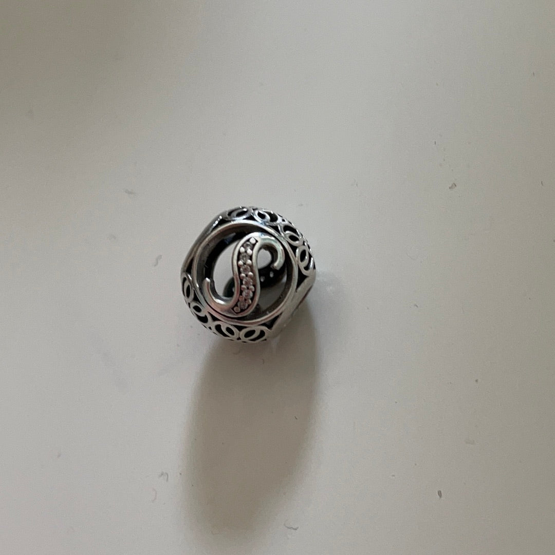 Genuine Pandora Vintage Letter S Charm