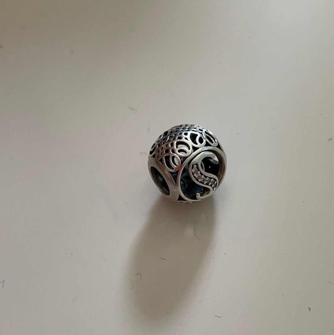 Genuine Pandora Vintage Letter S Charm