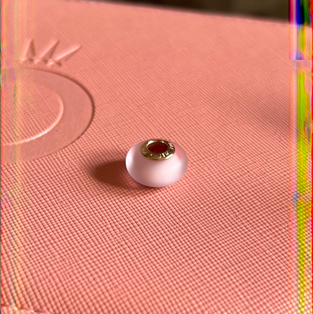 Genuine Pandora Small Matte Pink Murano Charm