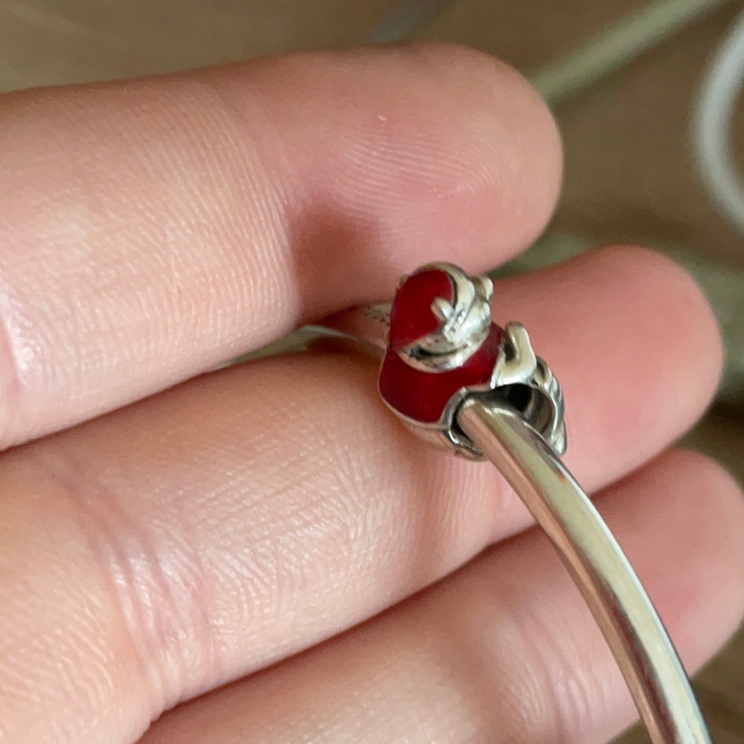 Genuine Pandora Winnie The Pooh Christmas Enamel Charm