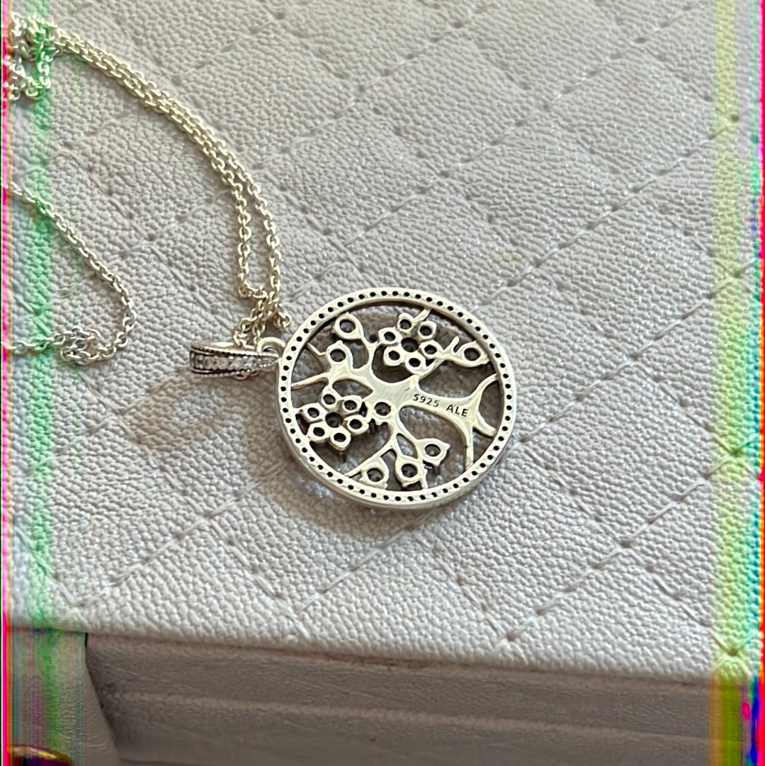 Genuine Pandora Silver Heart Family Tree Necklace S925 ALE 399261C01-50 |  eBay