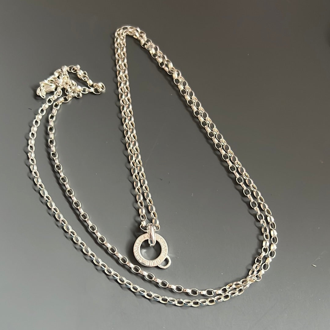 Genuine Thomas Sabo Sterling Silver Belcher Chain 90cm With Charm Holder