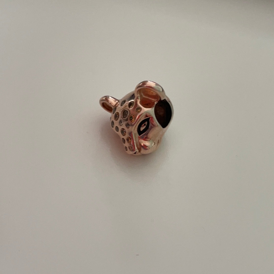 Genuine Pandora Rose Gold Disney Lioness Pave Head Charm