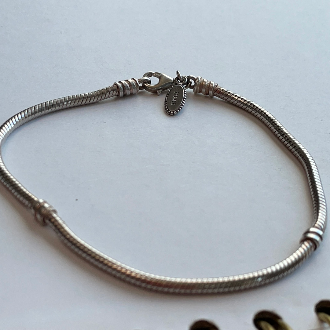 Pandora silver charm 2025 bracelet with lobster clasp